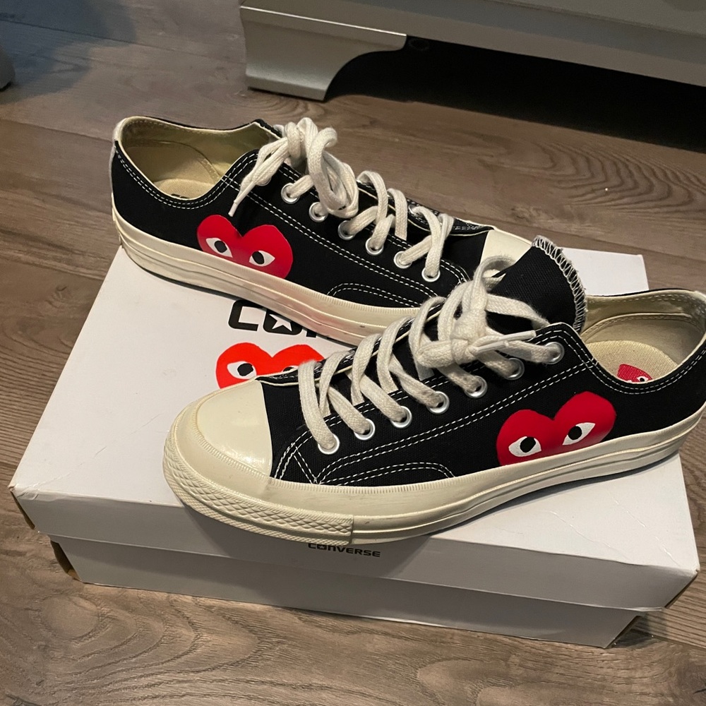 Mens CDG Black Low Top Sneakers